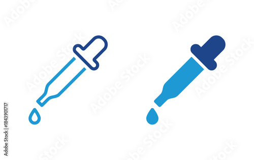 Dropper with falling drop pipette liquid