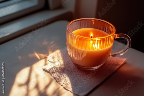 Minimalistic self care routine with warm candlelight ambiance