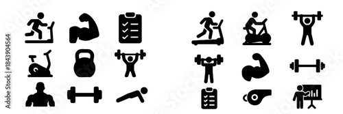 Fitness and gym equipment exercise workout
