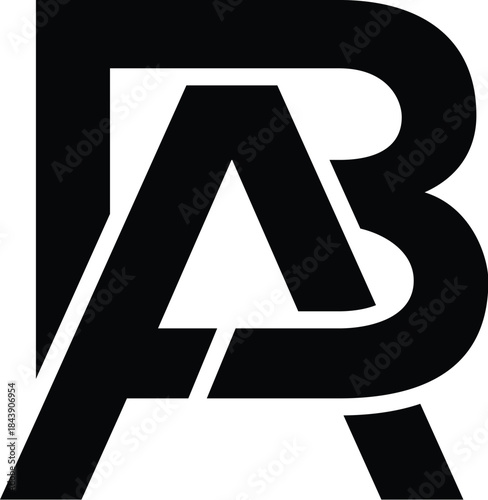Letter AB minimalist logo