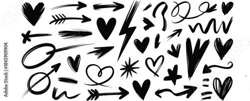 "Hand-Drawn Confetti and Party Decorations - Fun and Festive Vector Icons for Celebrations"