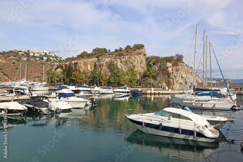 	
Boats in La Herradura marina in Andalucia, Spain