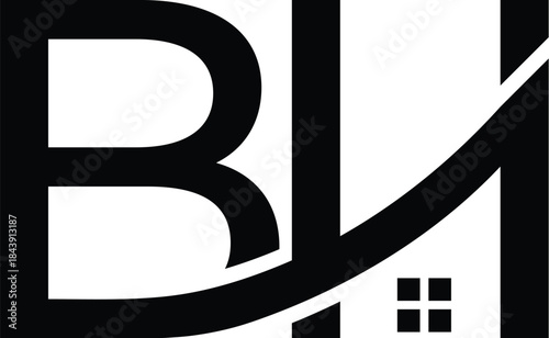Letter BH home logo
