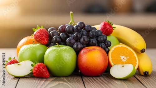 fresh fruits on the table