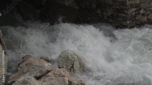 A river flowing down the mountainside