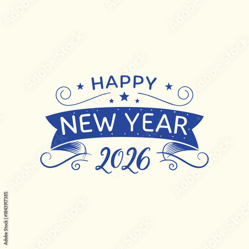 Happy New Year 2026 Gradient Glow