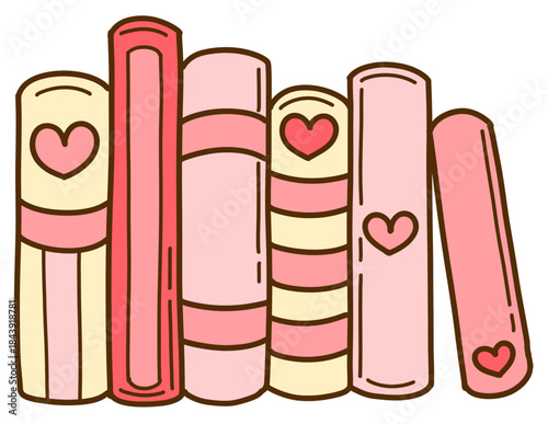 vector illustration of book stack