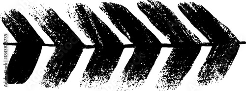 Black and white stencil illustration of vertical arrow pattern for urban art projects