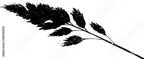 Minimalist abstract grain stencil art design for urban decor