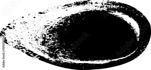 Abstract black and white organic stencil illustration for artistic design