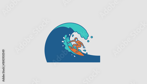 A surfer carving a massive wave droplets of water flying around as they exee a flawless back.