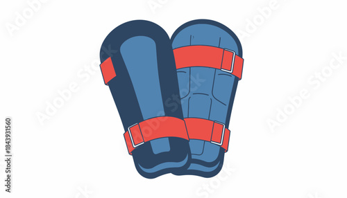 Protective shin guards designed for soccer displayed with a focus on the padding and adjustable ss.