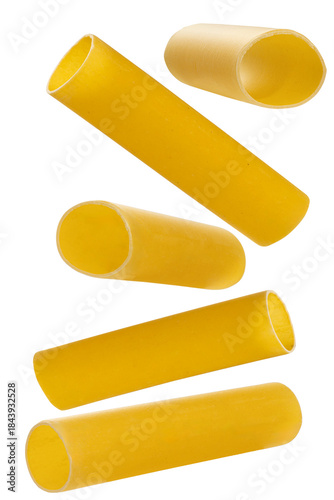 Wheat raw cannelloni pasta on white isolated background