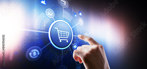 E-commerce platform with online shopping cart and digital payment processing interface