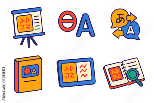 Isometric Code-Breaking Set. Isometric vector illustration set Deciphering Inscriptions: code-breaking chart, linguistic symbols,