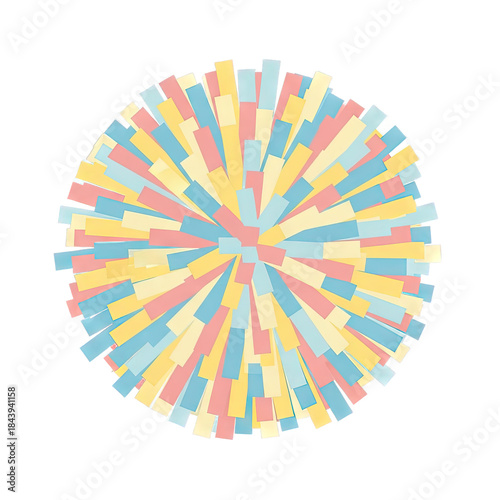 A colorful graphic illustration of a circular design