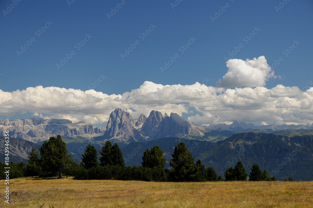 Obraz premium Blick vom Villanderer Berg zu den Dolomiten