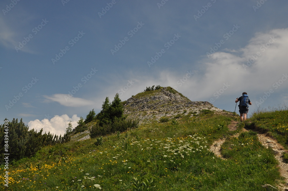 Fototapeta premium Aufstieg zum Lackenkogel