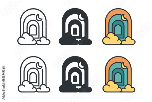 Dreamscape Vectors. Earthquake-prone tectonic boundary with motion vectors, abstract minimalist vector illustration, first in line