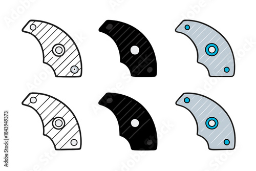 Elegant Watch Illustrations. Moving escapement wheel with motion arcs and timing elements, abstract minimal vector illustration,