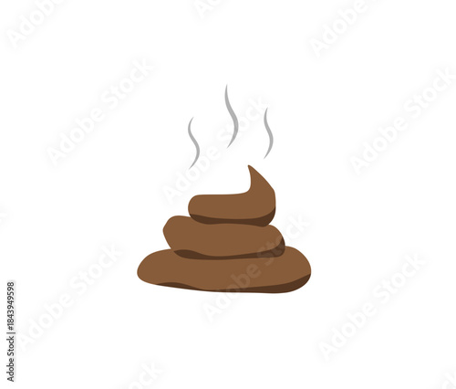 Brown colored poop with thin smoke 
