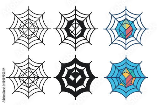 Geometric Spider Web Crystal. Spider Web Crystal, modern geometric harmony combining delicate strands and refracted light, first