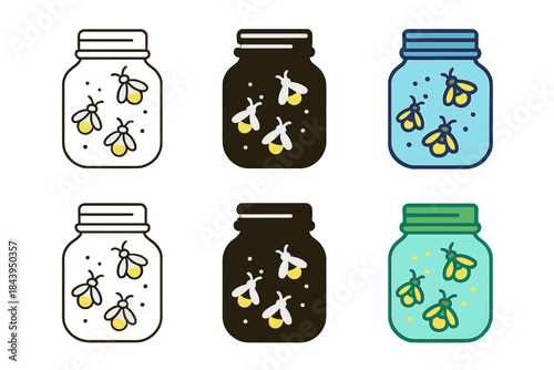 Firefly Jar Artistry. Firefly Jar Light, harmonious evening motif representing life, light, and simplicity in soft motion, first