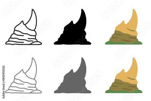 Rhinoceros Horn Variations. Rhinoceros Horn Rock, harmonious symbol of nature’s toughness and grounded energy, first in line style