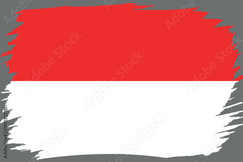 Flag of Indonesia. Indonesian national symbol in official colors. Template icon. Abstract vector background.