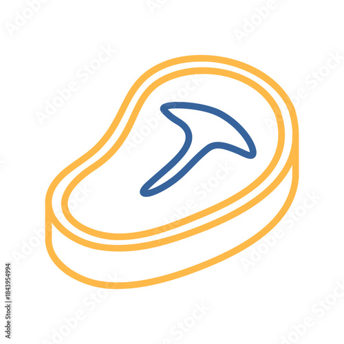 T-Bone Steak Meat Cut Flat Icon