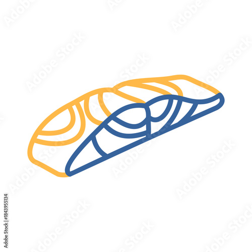 Fresh Salmon Fish Fillet Minimalistic Icon