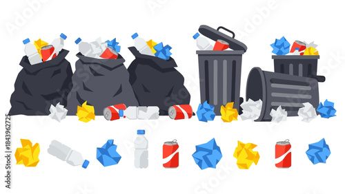 Eco-friendly waste management with litter art: reduce, reuse, recycle in modern design