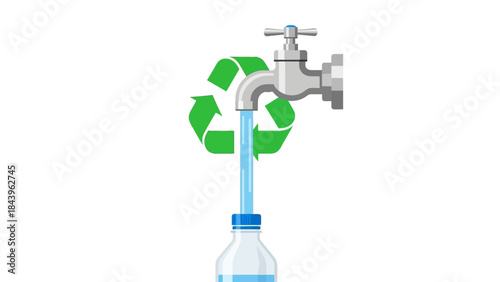 Eco-friendly water conservation: recycled tap to bottle concept design