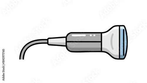 Diagnostic ultrasound probe in modern design for medical use  