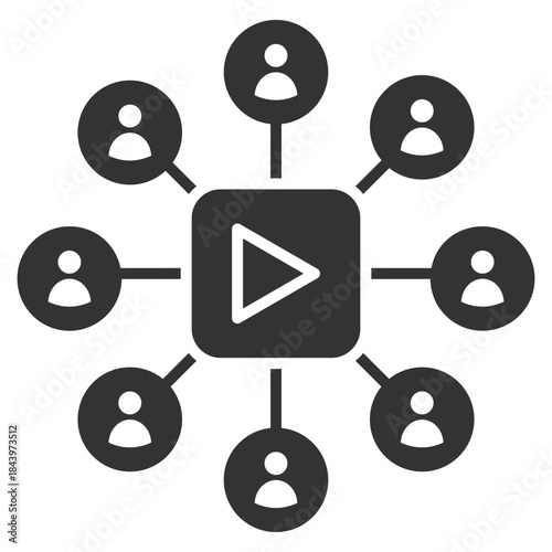 Viral Glyph Icon Vector Illustration