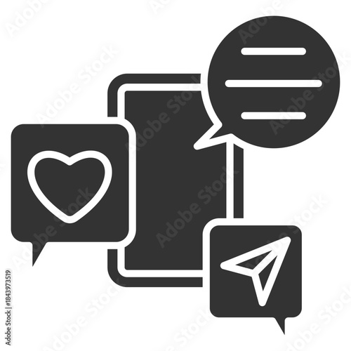 Engagement Glyph Icon Vector Illustration