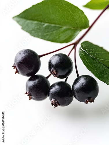 chokeberry isolated on white background