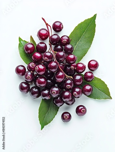 chokeberry isolated on white background