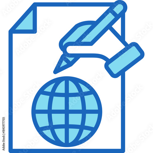 Foreign Affairs blue icon