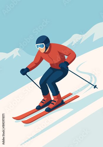 skier on the slope