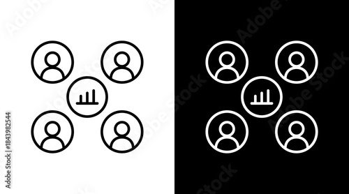 Competitor Radar Outline White Icon Set Design