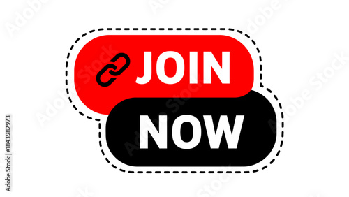 Join Us Now With This Bold and Energetic Call to Action Button Graphic