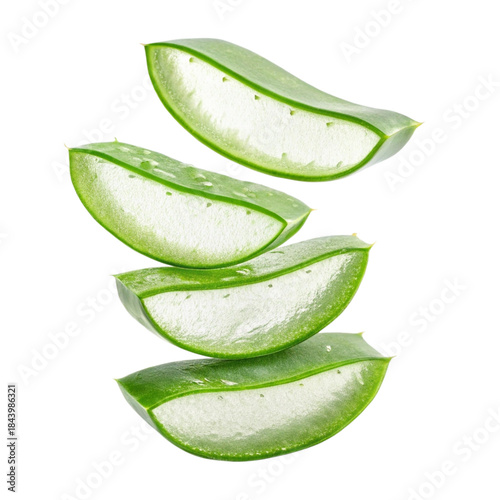 Wallpaper Mural aloe vera slices on transparent white background  Torontodigital.ca