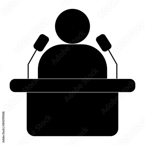 Vector icon for speaker line icon.