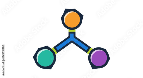 abstract network icon illustrating interconnectedness data distribution and collaborative relationships for modern tech use.