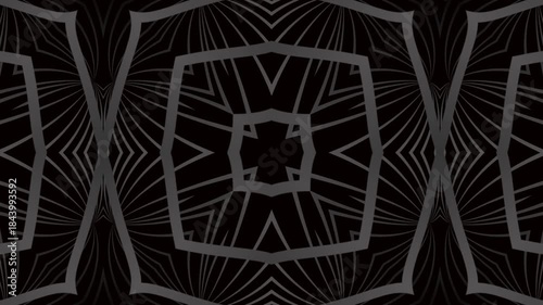 Dark Minimal Geometric Mandala Abstract Futuristic Motion Background