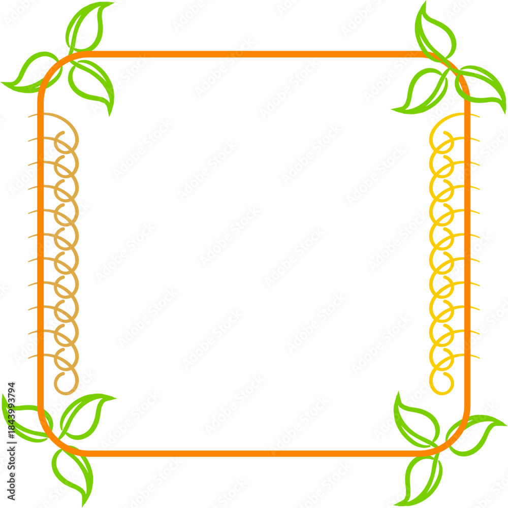 Obraz premium Classic Square Vine Border Frame