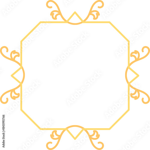 Decorative Octagon Vintage Frame