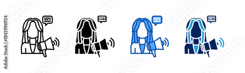 influencer marketing icon set multiple style collection