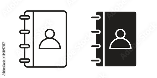 Address book icon design element, vector illustration. Editable vector collections.